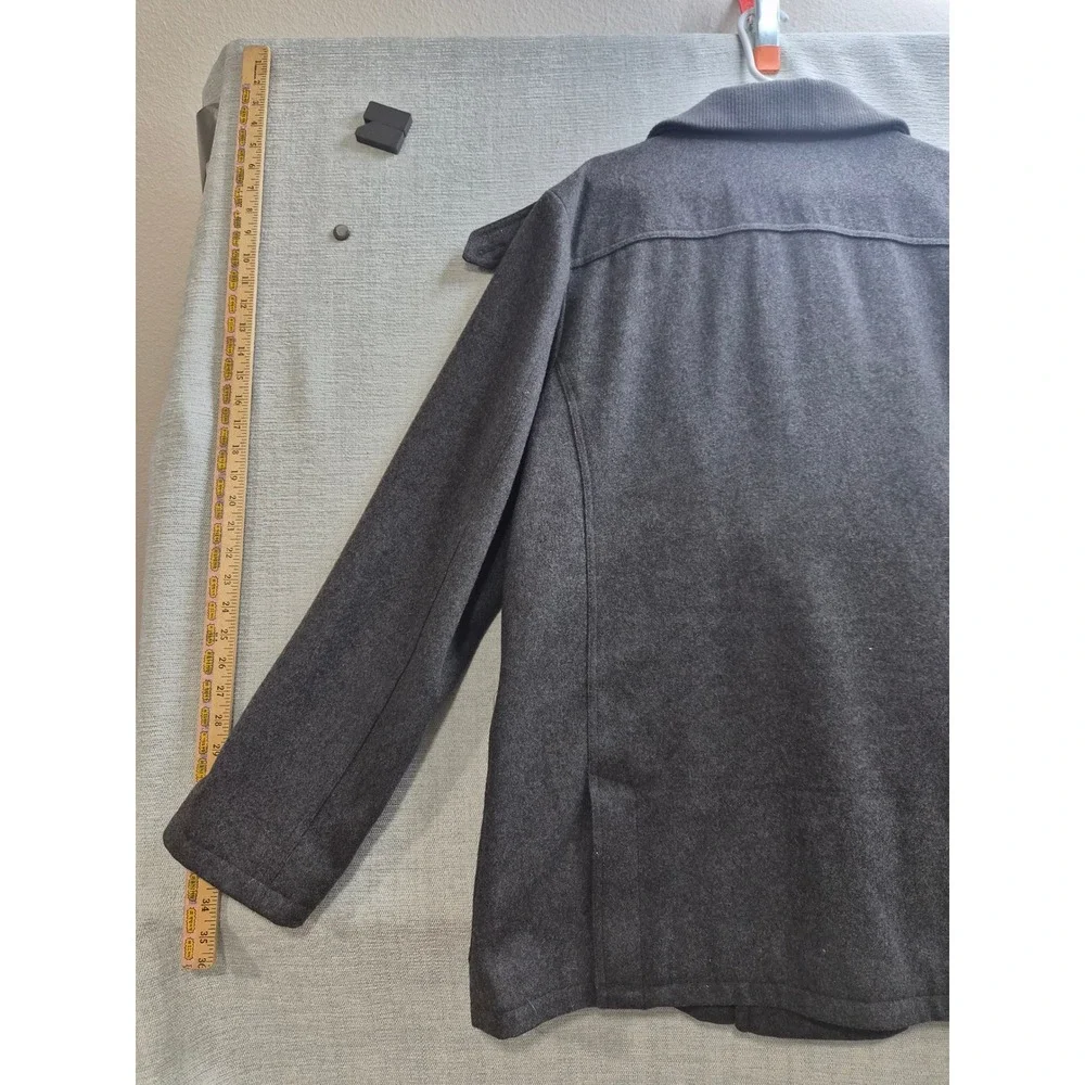 American Rag Cie Peacoat Mens XL Charcoal Gray Lined Wool Double Breasted Winter